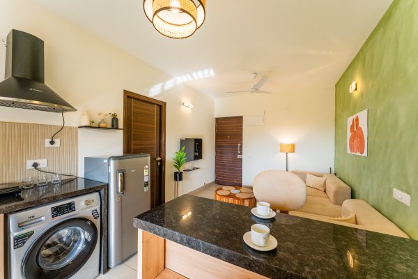 Sereno Olive - modern 1bhk w/pool, gym, games zone