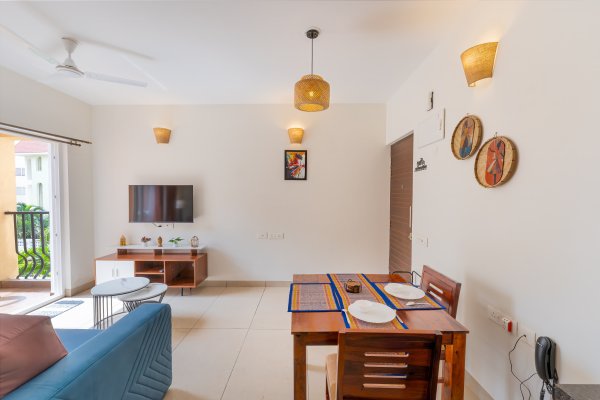 Sereno Azura 1bhk pool view w/game zone, jacuzzis